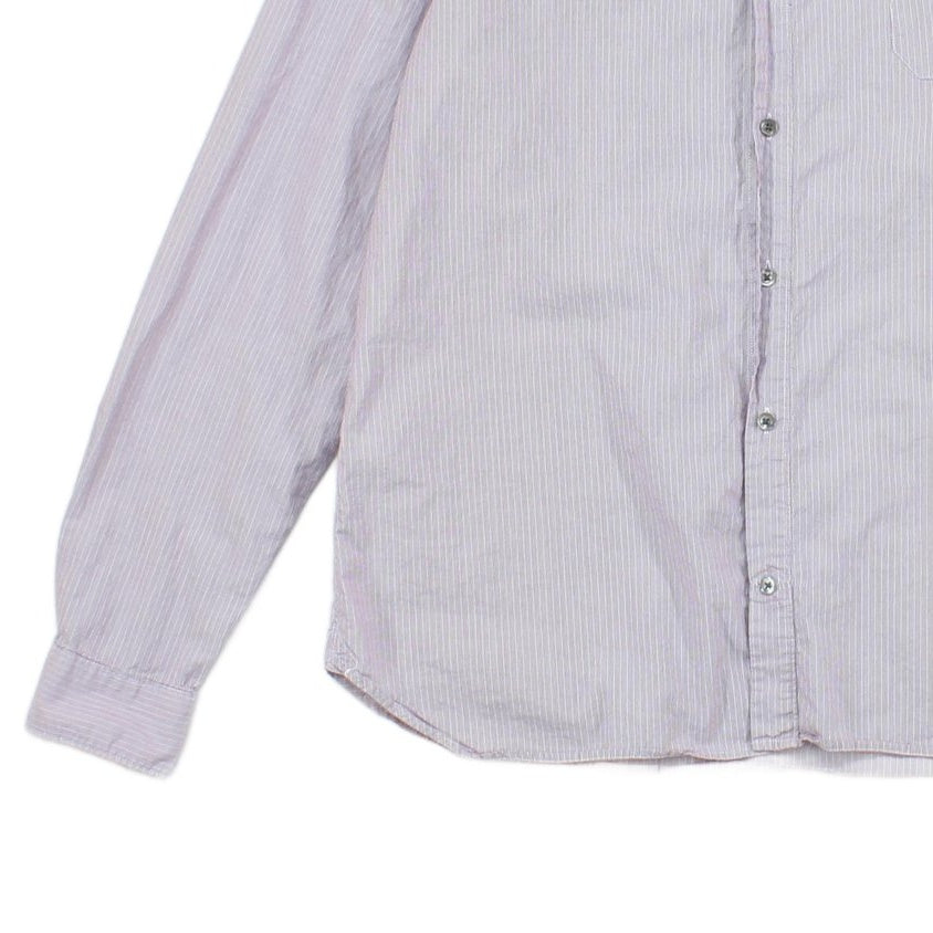 Mens Striped Shirt Button Down Long Sleeve