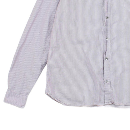 Mens Striped Shirt Button Down Long Sleeve