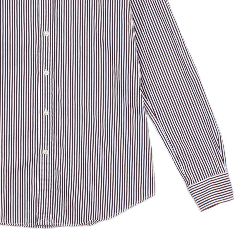 Womens Striped Shirt Custom Fit Button Up Collared