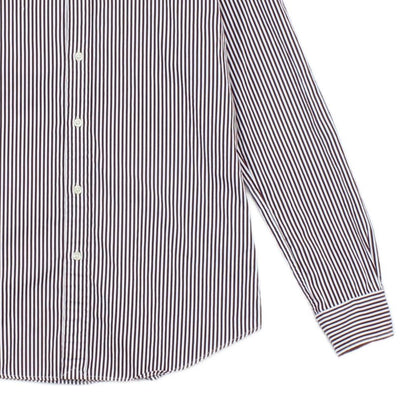 Womens Striped Shirt Custom Fit Button Up Collared