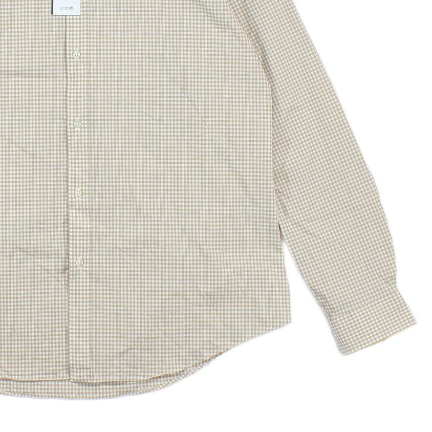 Mens Check Shirt Slim Fit Collared