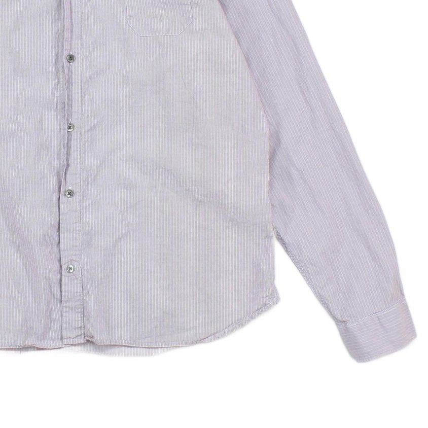 Mens Striped Shirt Button Down Long Sleeve