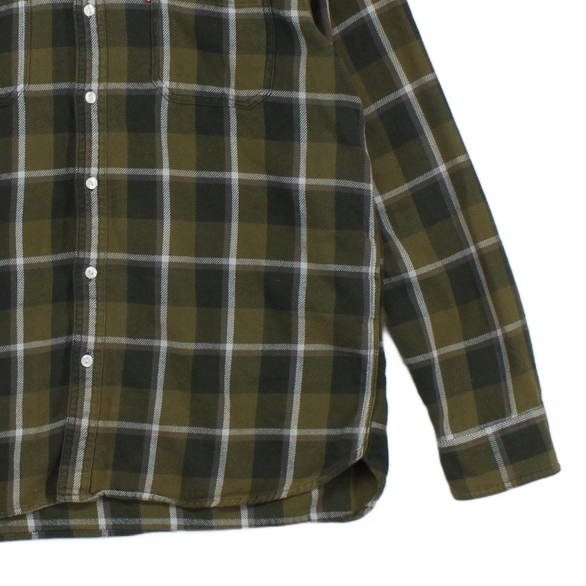Mens Plaid Shirt Button Up Long Sleeve Cotton