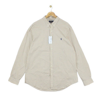 Mens Check Shirt Slim Fit Collared