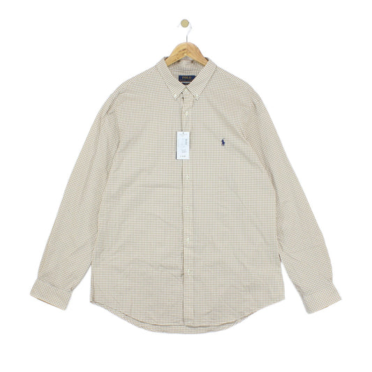 Mens Check Shirt Slim Fit Collared