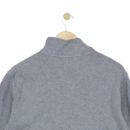 Mens 1/4 Zip Jumper Ribbed Knit Cotton