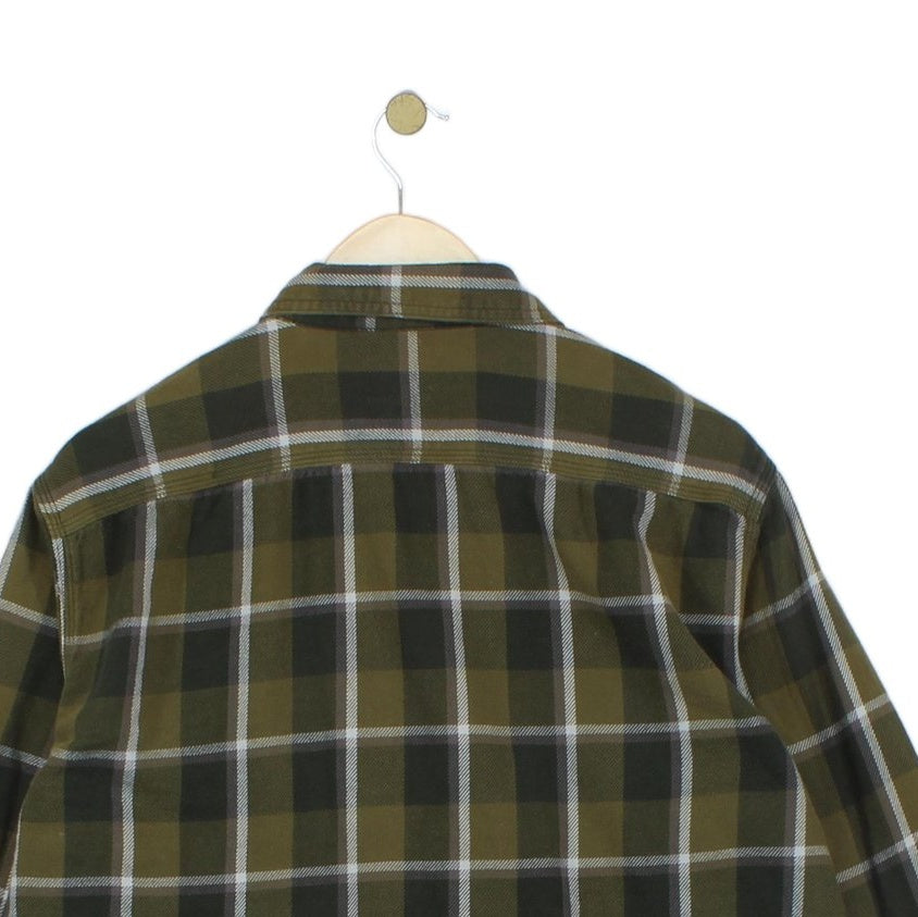Mens Plaid Shirt Button Up Long Sleeve Cotton