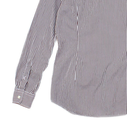 Womens Striped Shirt Custom Fit Button Up Collared