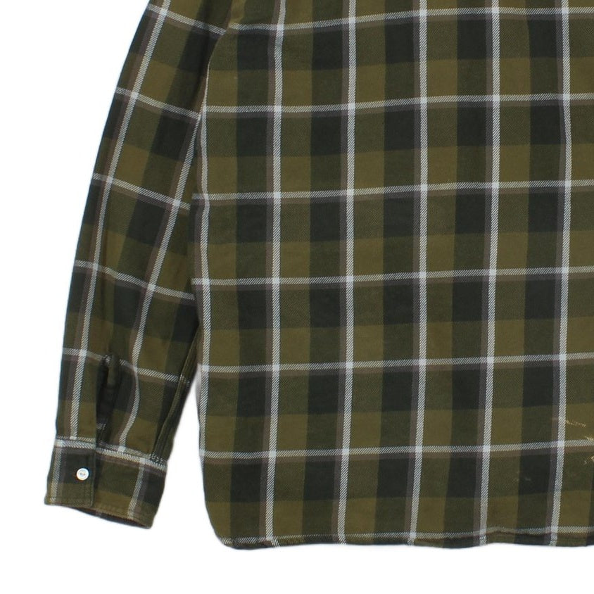 Mens Plaid Shirt Button Up Long Sleeve Cotton