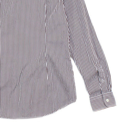 Womens Striped Shirt Custom Fit Button Up Collared
