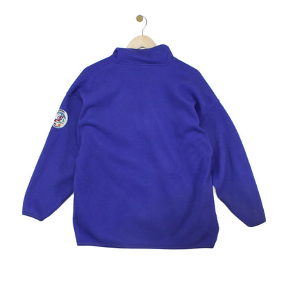 Mens Fleece Jumper Long Sleeve Button Neck