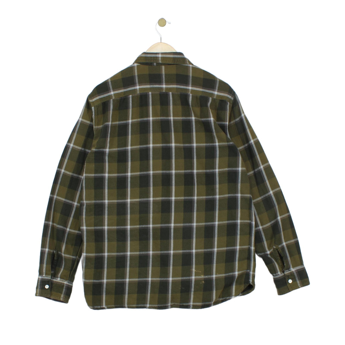 Mens Plaid Shirt Button Up Long Sleeve Cotton
