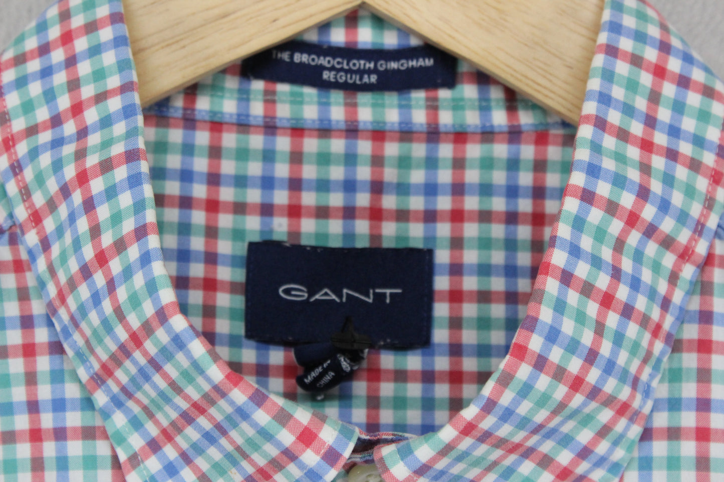 Mens Shirt Gingham Casual Short Sleeve Check