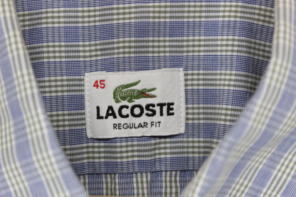 Mens Check Shirt Short Sleeve Button Up