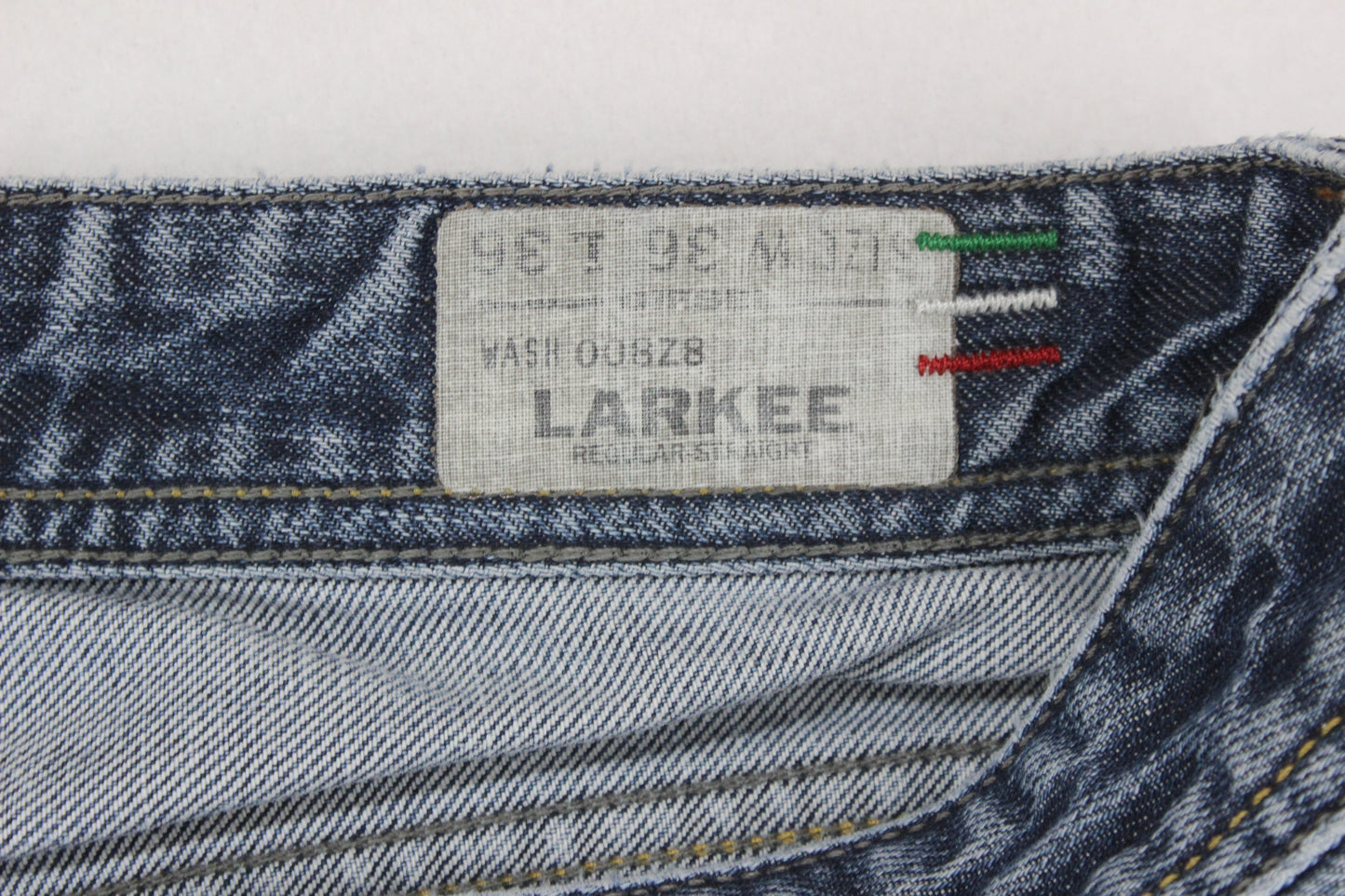 Mens Larkee Jeans Regular Straight Distressed