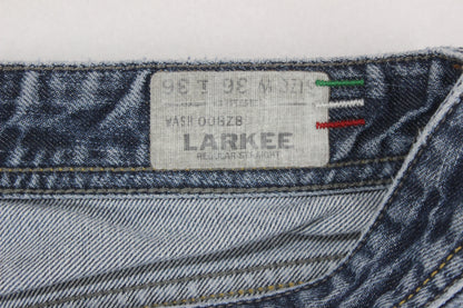 Mens Larkee Jeans Regular Straight Distressed