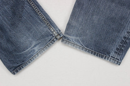 Mens Larkee Jeans Regular Straight Distressed