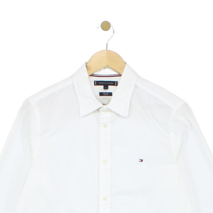 Mens Shirt Stretch Slim Fit Long Sleeve Button Up
