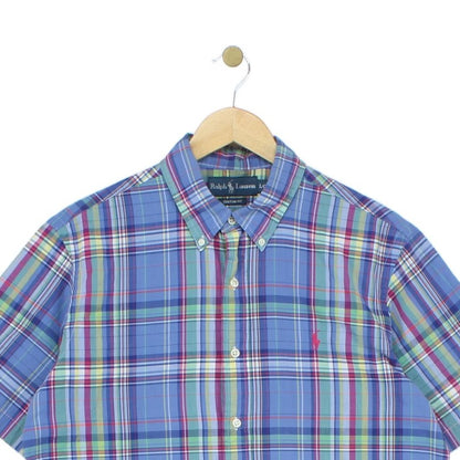 Mens Plaid Shirt Short Sleeve