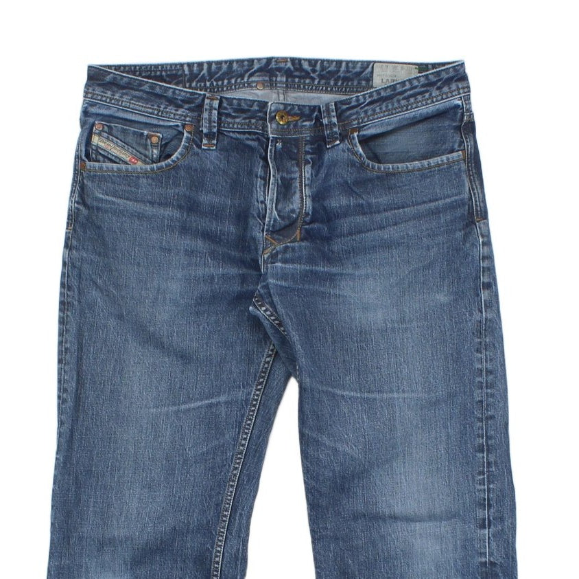 Mens Larkee Jeans Regular Straight Distressed