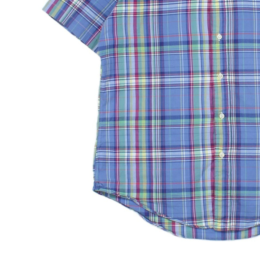 Mens Plaid Shirt Short Sleeve