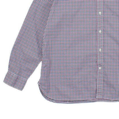 Mens Check Shirt Stretch Classic Button Up