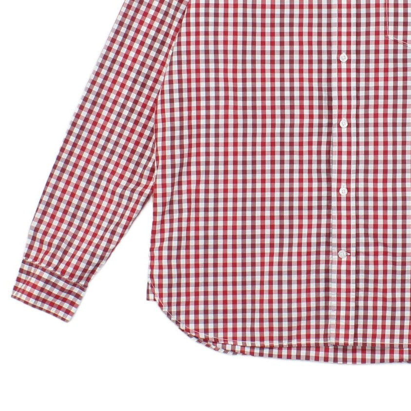 Mens Check Shirt Long Sleeve Button Up