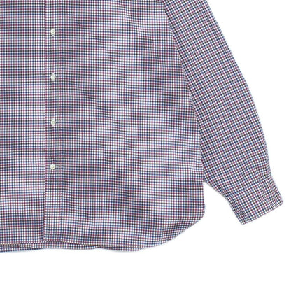 Mens Check Shirt Stretch Classic Button Up