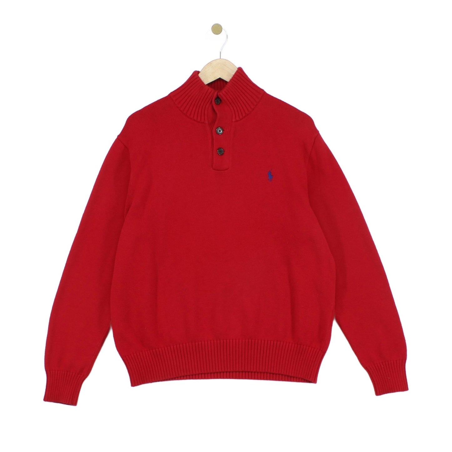 Mens Jumper Buttoned Knit
