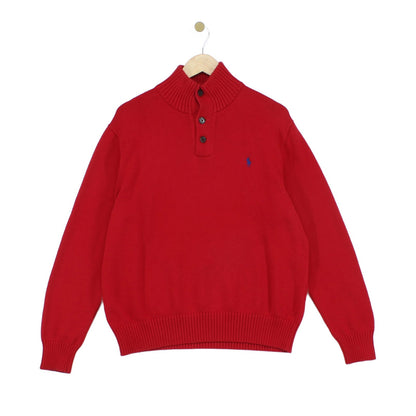 Mens Jumper Buttoned Knit