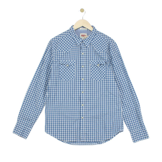 Mens Plaid Shirt Slim Fit Button Up Western