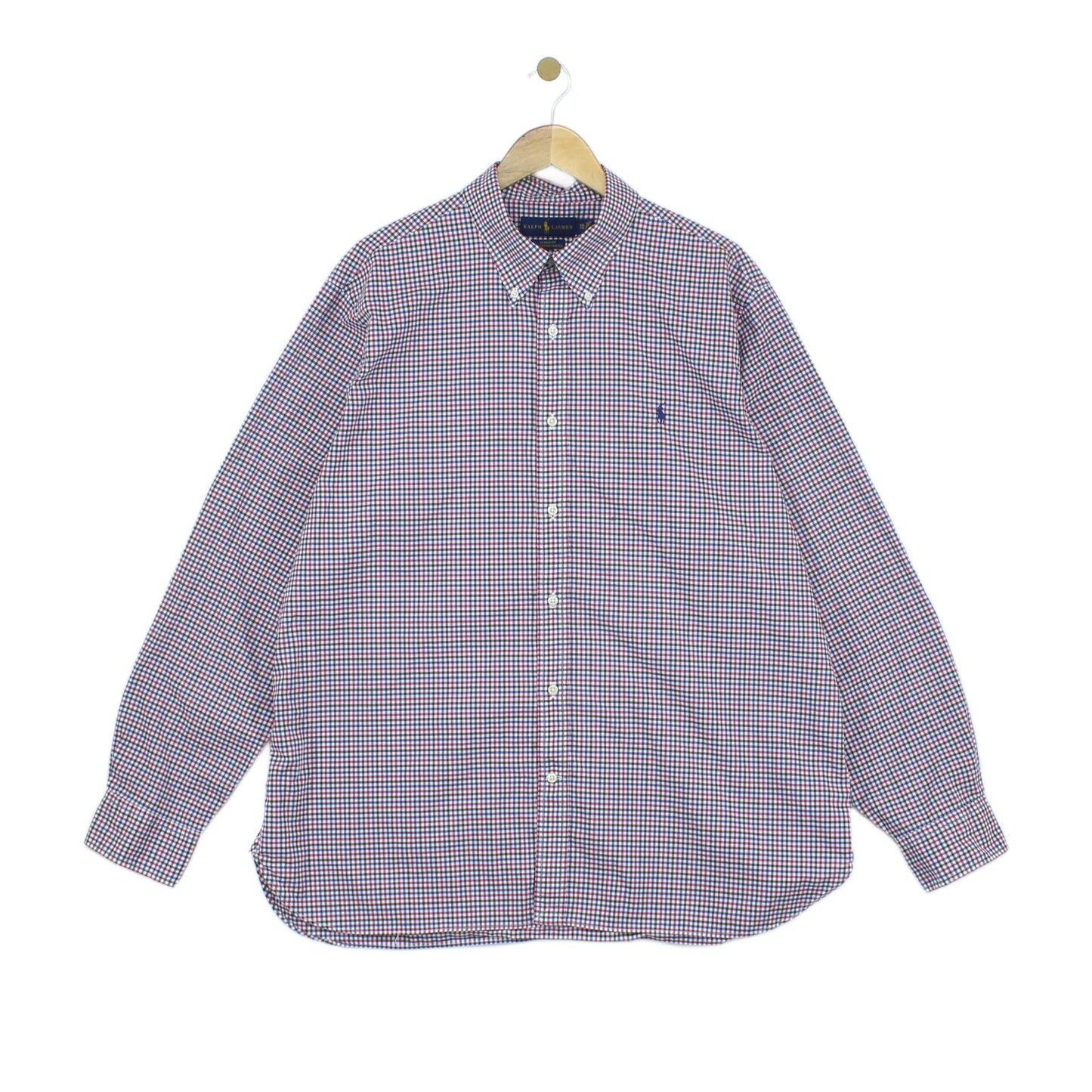 Mens Check Shirt Stretch Classic Button Up