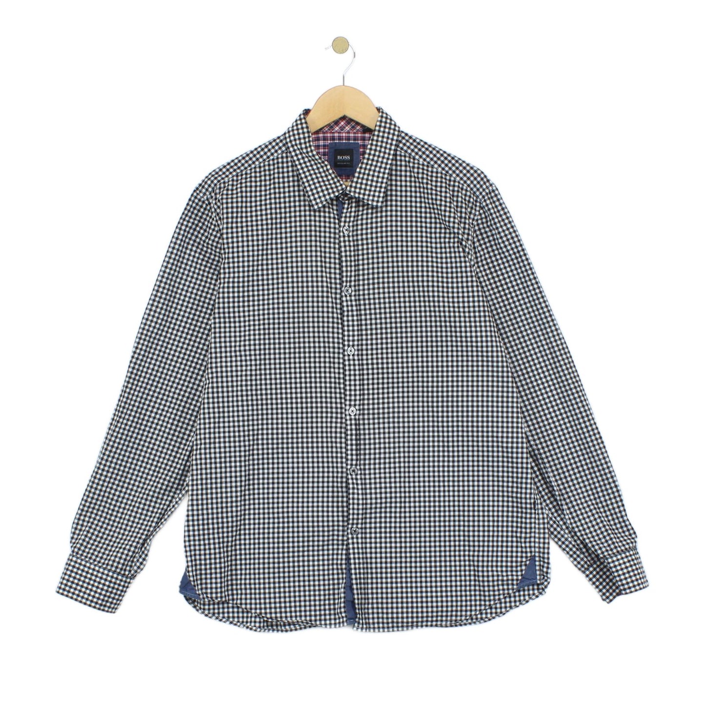 Mens Check Shirt Long Sleeve Regular Fit