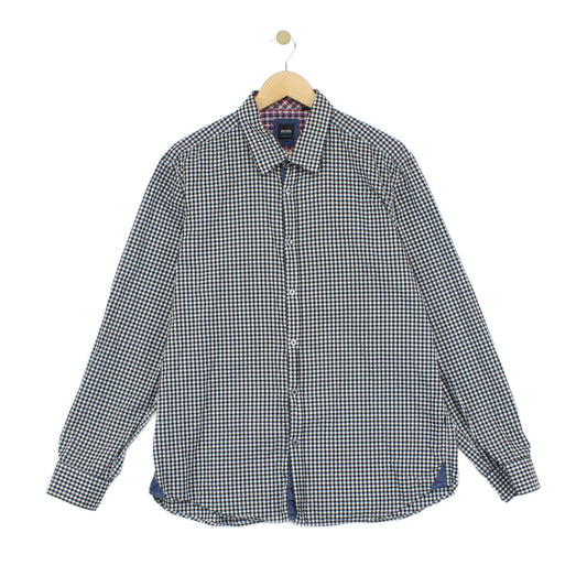 Mens Check Shirt Long Sleeve Regular Fit