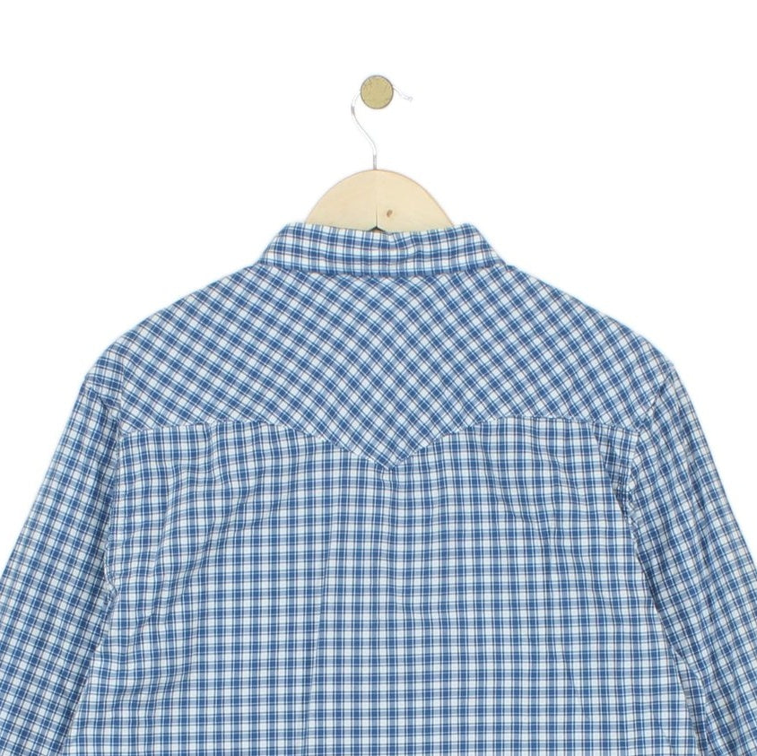 Mens Plaid Shirt Slim Fit Button Up Western