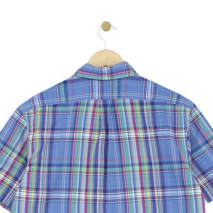Mens Plaid Shirt Short Sleeve