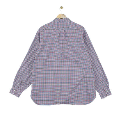 Mens Check Shirt Stretch Classic Button Up