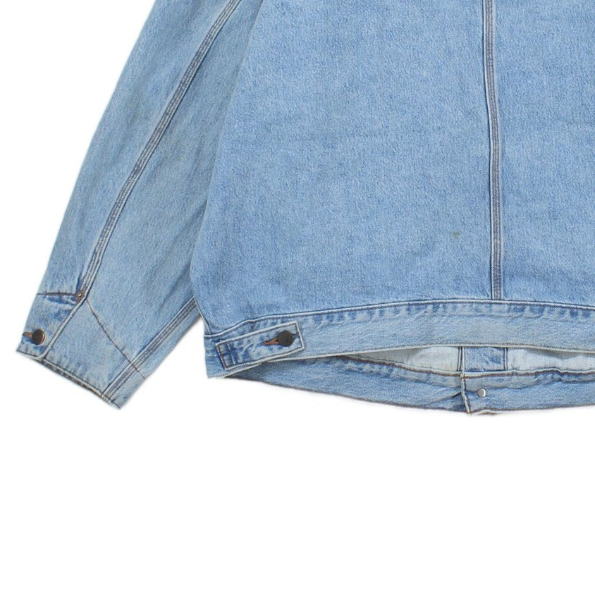 Mens Denim Jacket Corduroy Collar Button Cotton