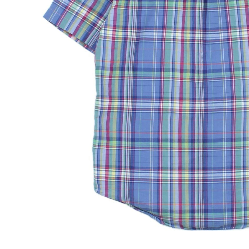 Mens Plaid Shirt Short Sleeve