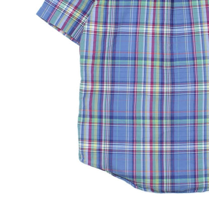 Mens Plaid Shirt Short Sleeve