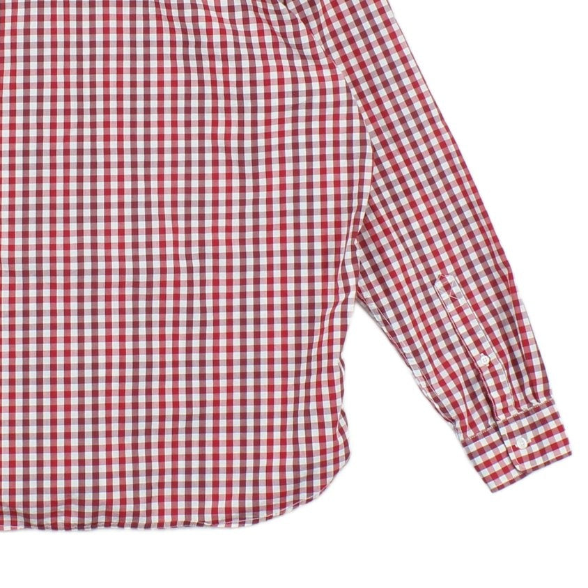 Mens Check Shirt Long Sleeve Button Up