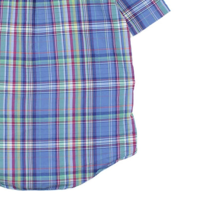 Mens Plaid Shirt Short Sleeve