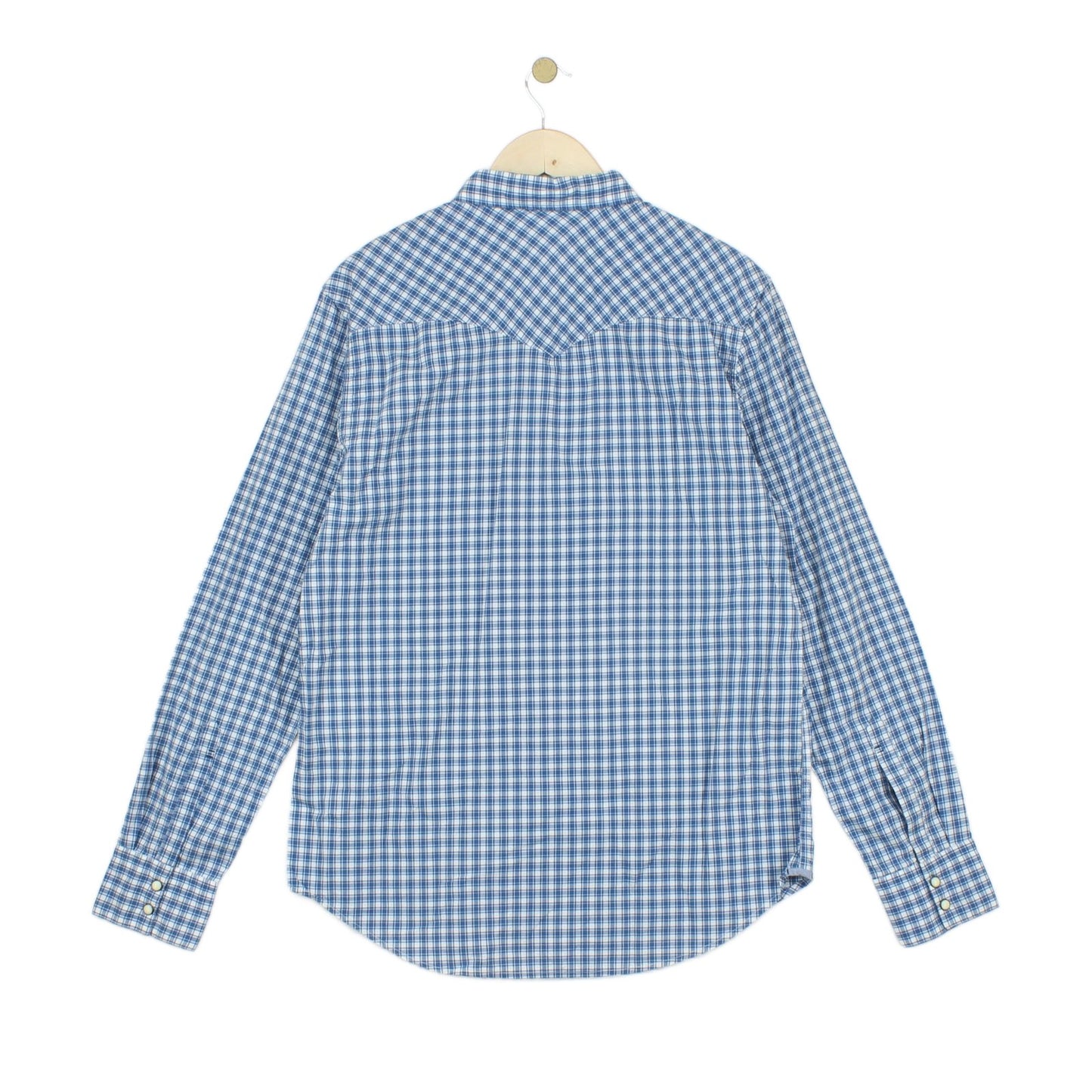 Mens Plaid Shirt Slim Fit Button Up Western