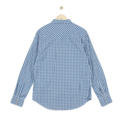 Mens Plaid Shirt Slim Fit Button Up Western