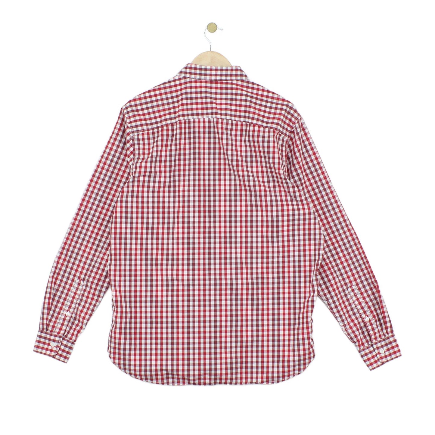 Mens Check Shirt Long Sleeve Button Up