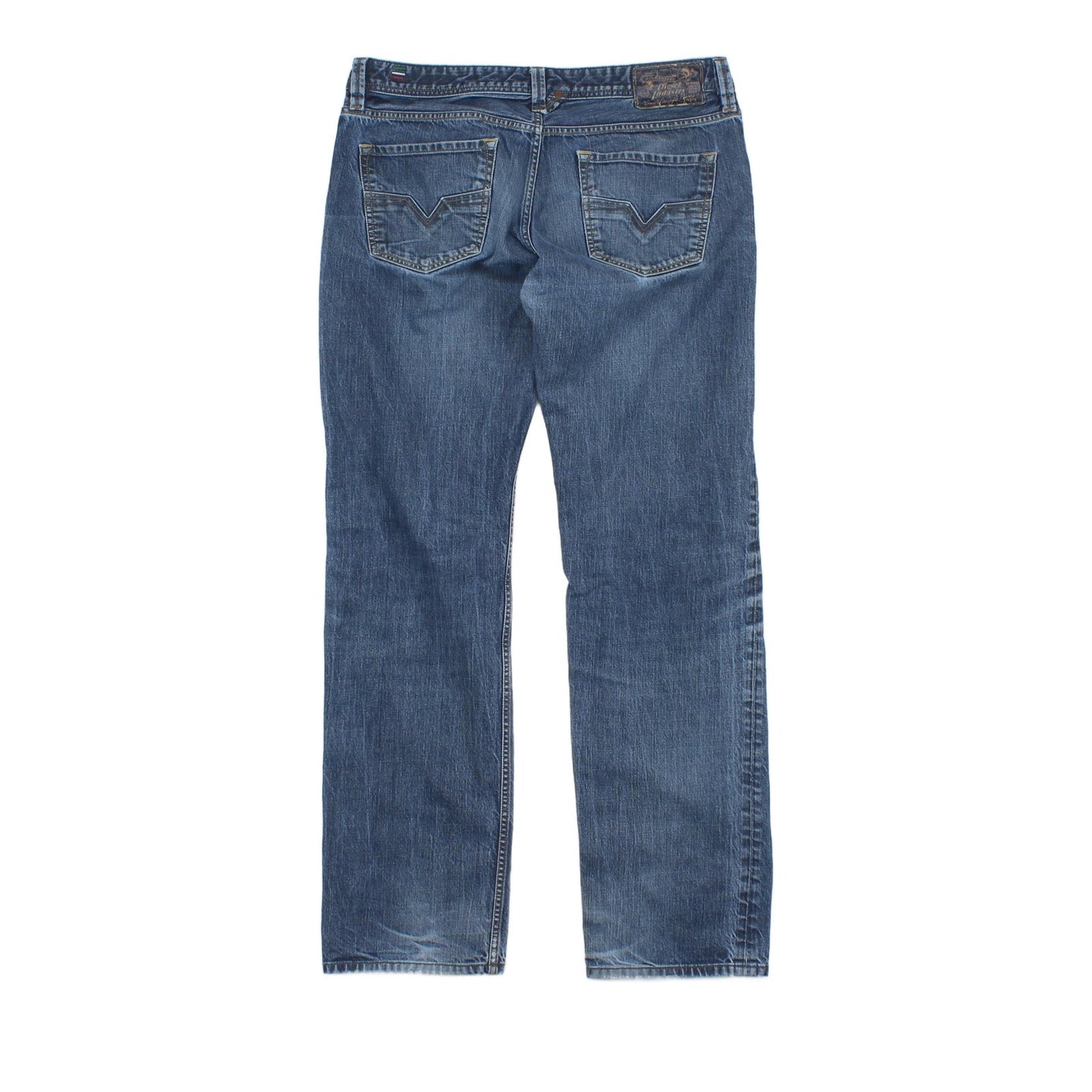 Mens Larkee Jeans Regular Straight Distressed