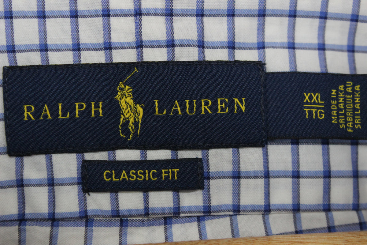 Mens Check Shirt Classic Fit Cotton