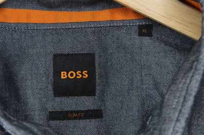 Mens Shirt Stretch Slim Fit Button Up Long Sleeve