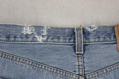 Womens Denim Shorts  Frayed Distressing