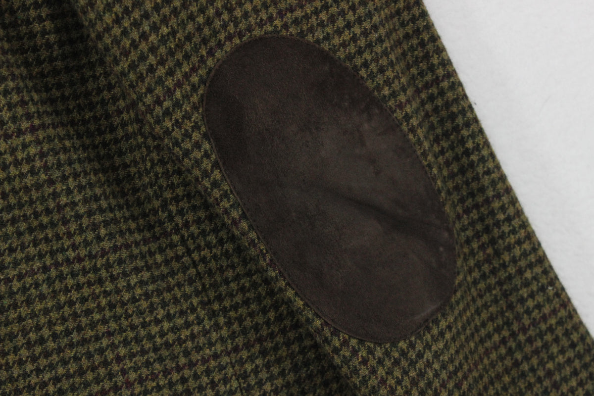 Mens Tweed Blazer Elbow Patches Classic Wool
